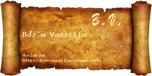 Böm Vaszilia névjegykártya